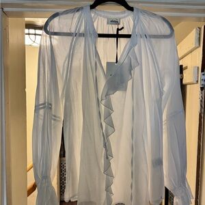 otto d'Ame Sheer White Blouse